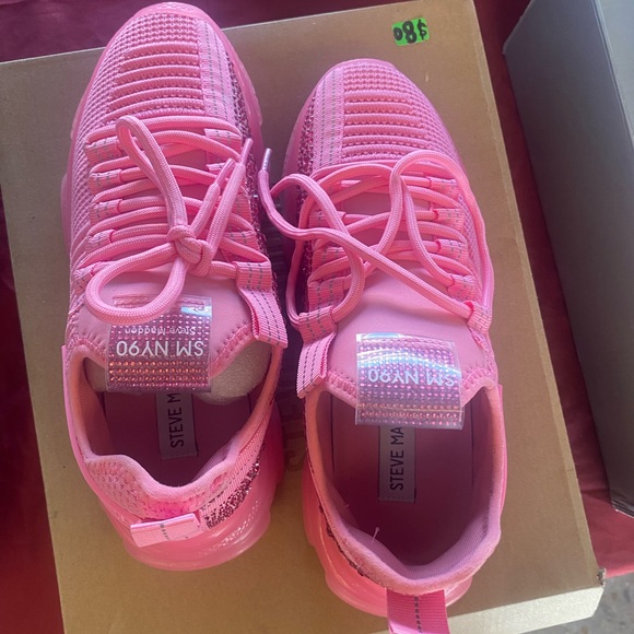 Steve Madden Pink Glitter Athletic Shoes - Picture 4 of 8